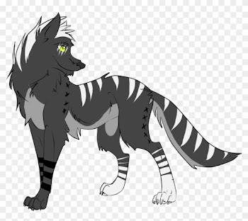 Simple Wolf W/ Green Eyes - Black Wolf Green Eyes Drawing
