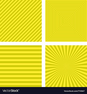 Simple yellow striped pattern background set vector image