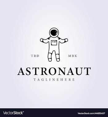 simplicity astronaut man logo icon line