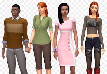 Sims 4 Get Together, Family, Tshirt, Clothing, Skin PNG