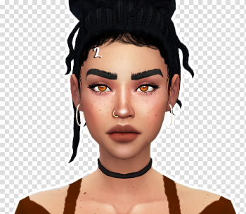 Sims Eyebrow Face Free PNG HQ