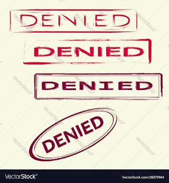 Simulation rubber stamp denied vector image