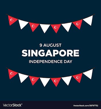 singapore country flag graphic set