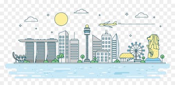 Singapore Euclidean vector Skyline - Singapore cityscape 