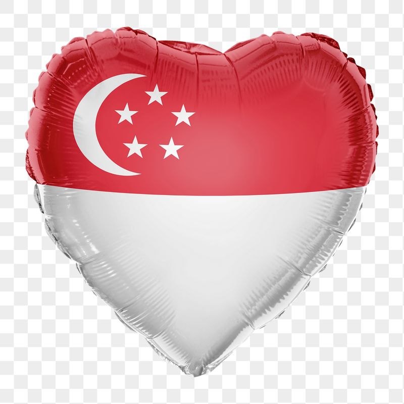 Singapore flag png balloon on transparent | Free PNG - rawpixel