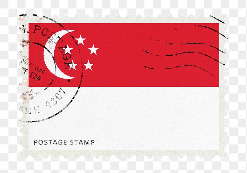 Singapore flag png post stamp | Free PNG - rawpixel
