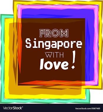 Singapore love vector image