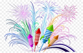 Singapore Public holiday Diwali Happiness Wish - Vector color fireworks 