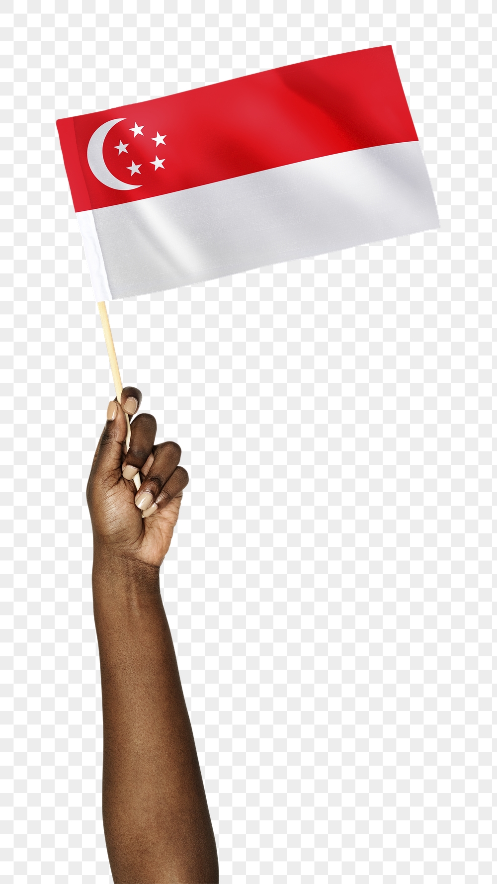 Singapore's flag png in black | Free PNG - rawpixel