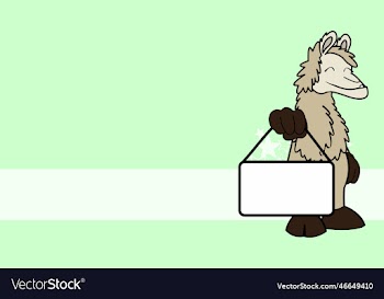 singboard llama character cartoon background
