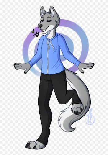 Singing Wolf - Cartoon