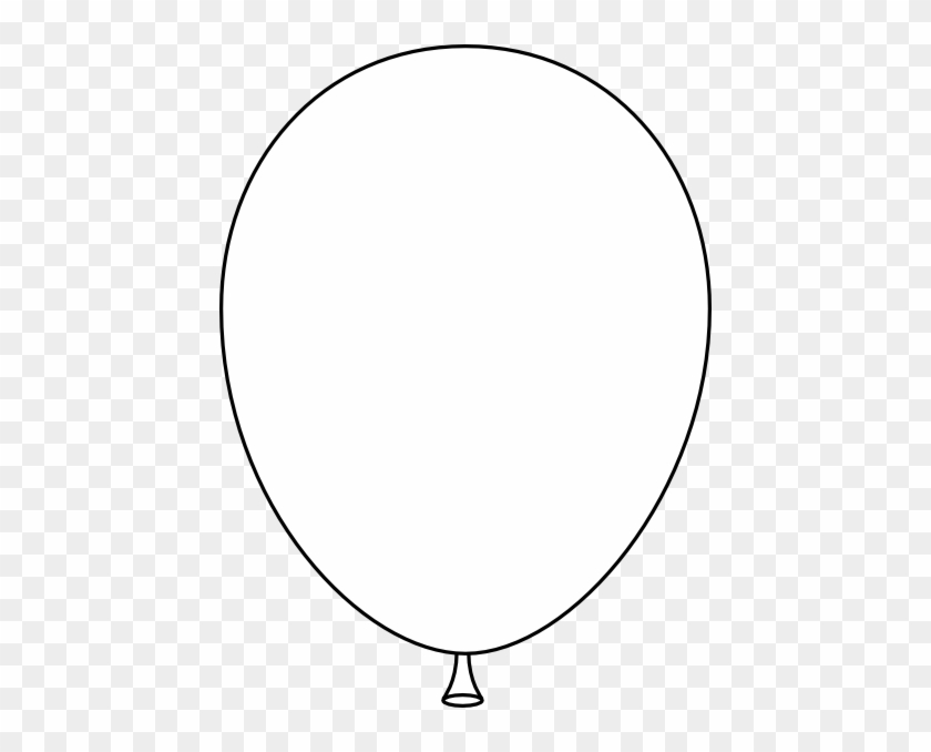 Single Balloon Black And White Clipart - White Balloon Vector Png