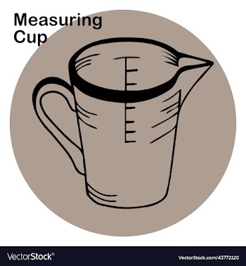 single element is measuring cup jug with scale