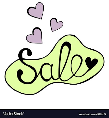 single element of the word sale is black
