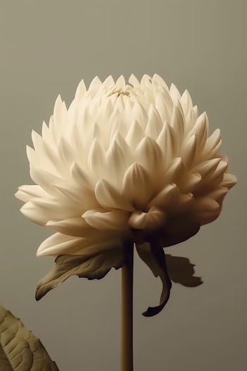 Single flower on a cream colored background