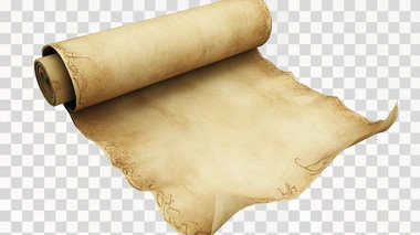 Single Old Parchment Paper Scroll Clipart