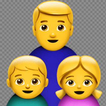 Single Parent Family Emoji transparent PNG - StickPNG
