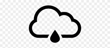 Single Raindrop With Cloud Vector - Transparent Rain Cloud Icon