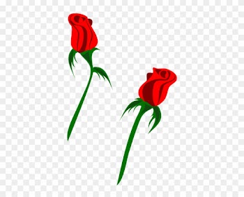Single Red Rose Clip Art - Rose Bud Clip Art