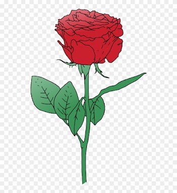 Single Red Rose Clip Art - Rose Vector Png