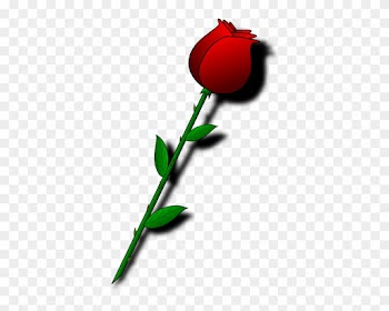 Single Red Rose Clipart - Valentines Day Roses Clipart