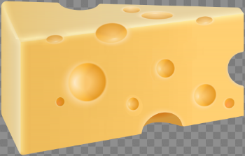 Single Slice Swiss Cheese PNG Image - Best WEB Clipart