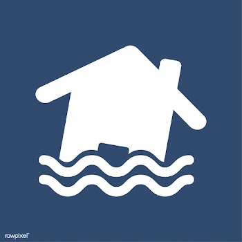 Sinking house disaster icon illustration | Free stock vector - 457688