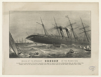 Sinking of the steamship Oregon | Free Photo - rawpixel
