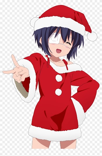 Sirjustinfromca Rikka Takanashi Santa Hat Edition By - Merry Christmas Anime Gif