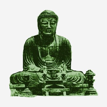 Sitting Buddha, religious green statue. | Free Photo Illustration - rawpixel