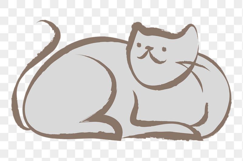 Sitting cat png sticker, pastel | Free PNG Illustration - rawpixel