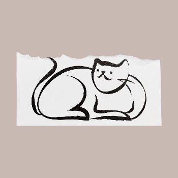 Sitting cat ripped paper doodle | Free Vector - rawpixel