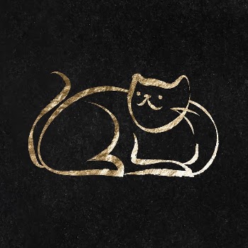 Sitting cat sticker, gold aesthetic | Free Vector Illustration - rawpixel