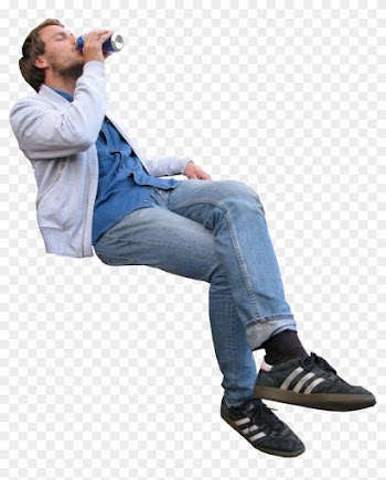 Sitting Clip Art - People Drinking Beer Png