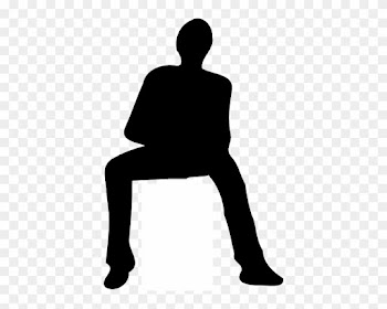 Sitting Man Clip Art At Clker - People Silhouette Sitting Png