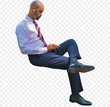 Sitting Manspreading - Sitting businessman PNG 