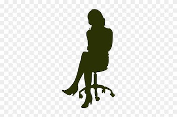Sitting Svg - Girl Sitting In Chair Silhouette