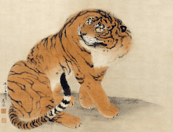 Sitting Tiger (1777) by Maruyama | Free Photo Illustration - rawpixel