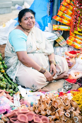 Sitting Woman Outdoor