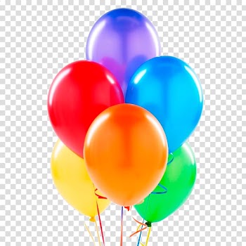 Six assorted-color balloons , Balloon Floristry Birthday Party Latex, balloon transparent background PNG clipart