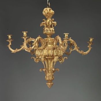 Six-branch chandelier (one of a pair) | Free Photo - rawpixel
