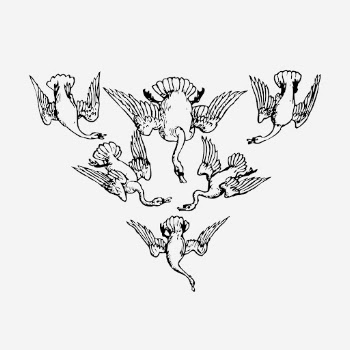 Six geese, vintage animal clipart. | Free Photo Illustration - rawpixel