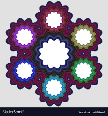 Six part circular infographic element design vector image