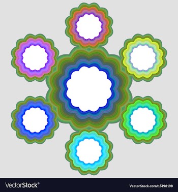 Six part circular infographic element design vector image