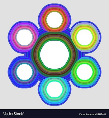 Six part hexagonal infographic background template vector image