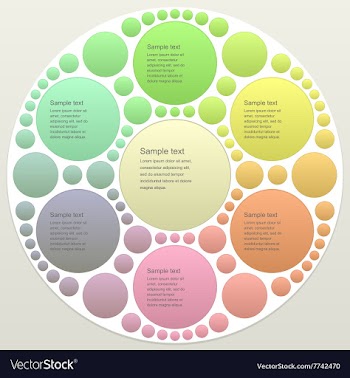 Six piece business infographics template design vector image