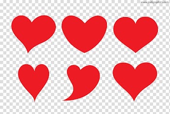 Six red heart illustration art, Heart Shape Valentine's Day , Shapes transparent background PNG clipart