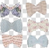 , six ribbons transparent background PNG clipart