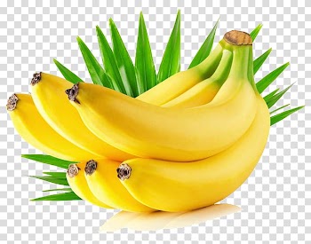 Six ripe banana, Juice Banana powder Flavor Fruit, Yellow bananas transparent background PNG clipart