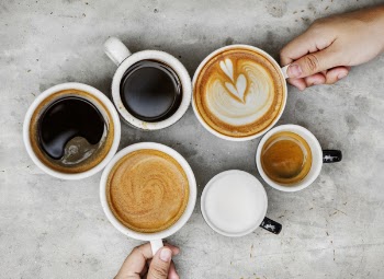 Six White Ceramic Mugs